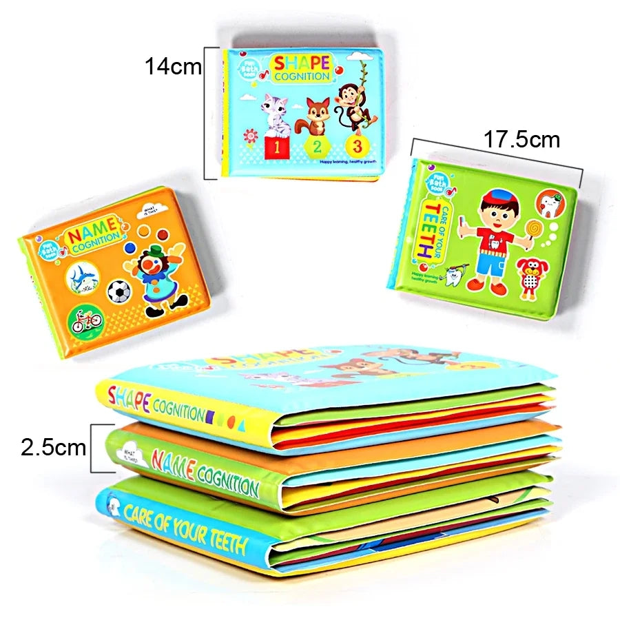 Cartoon Water Learning Educational Bath Book