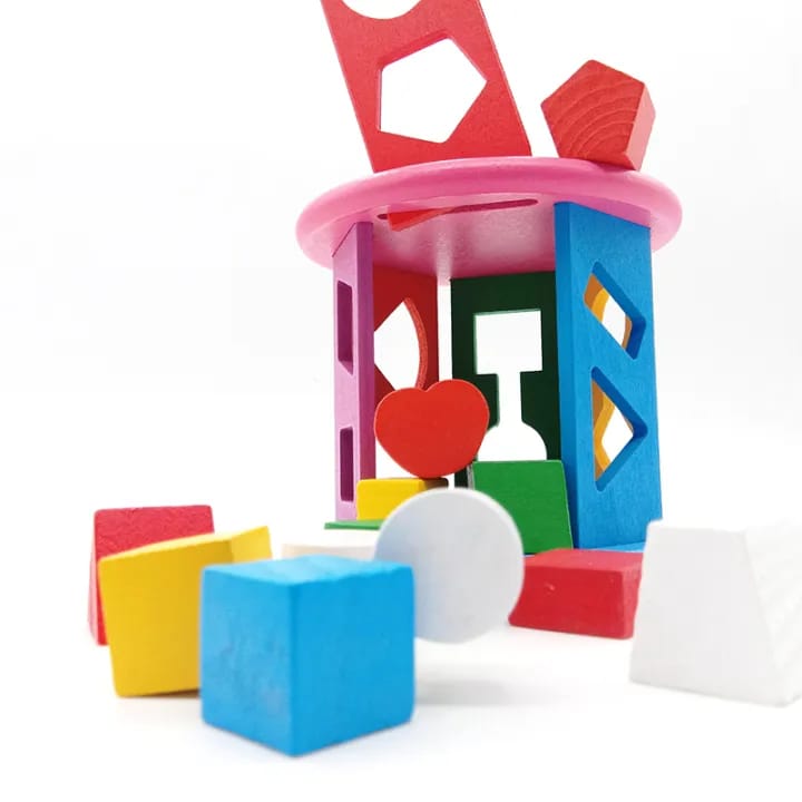 Wisdom Toy Wooden Wisdom Geometric Multicoloured Shapes Wheel – MGT Toys