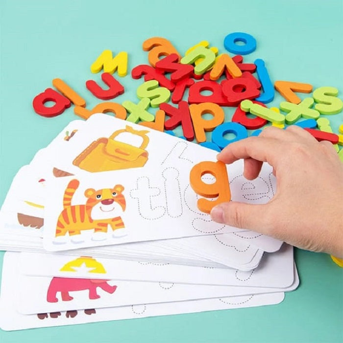 Wooden Multicolor 2-in-1 Alphabets & Numbers Early Educational Activity