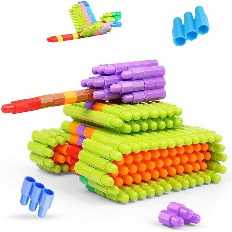 Plastic Bullet Multicolor Construction Building Blocks Set