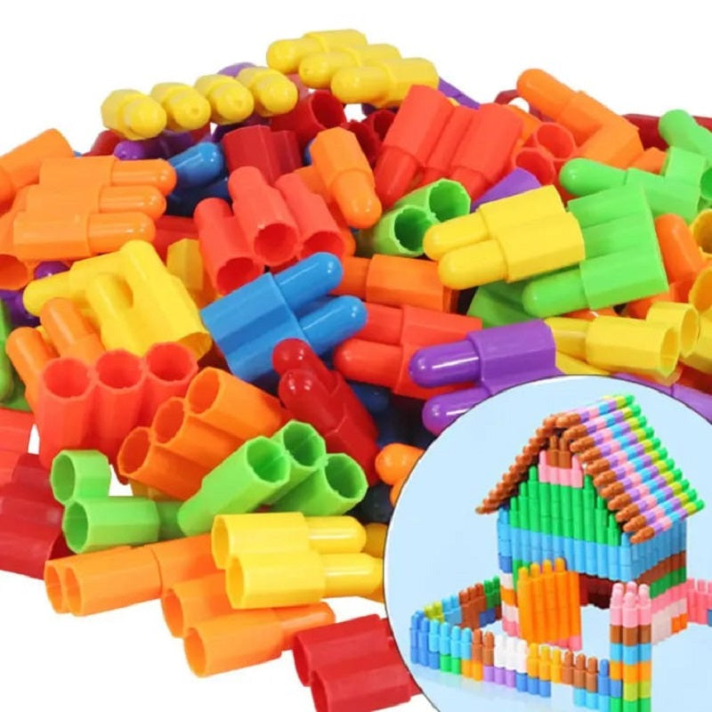 Plastic Bullet Multicolor Construction Building Blocks Set