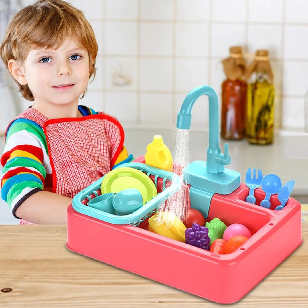 Pretend & Play Realistic Sink Water Kitchen Set