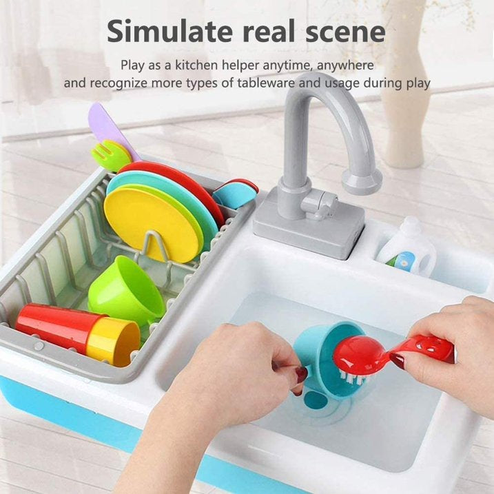 Pretend & Play Realistic Sink Water Kitchen Set