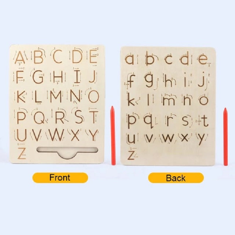 Wooden Double Sided Alphabets Tracing Learning Board