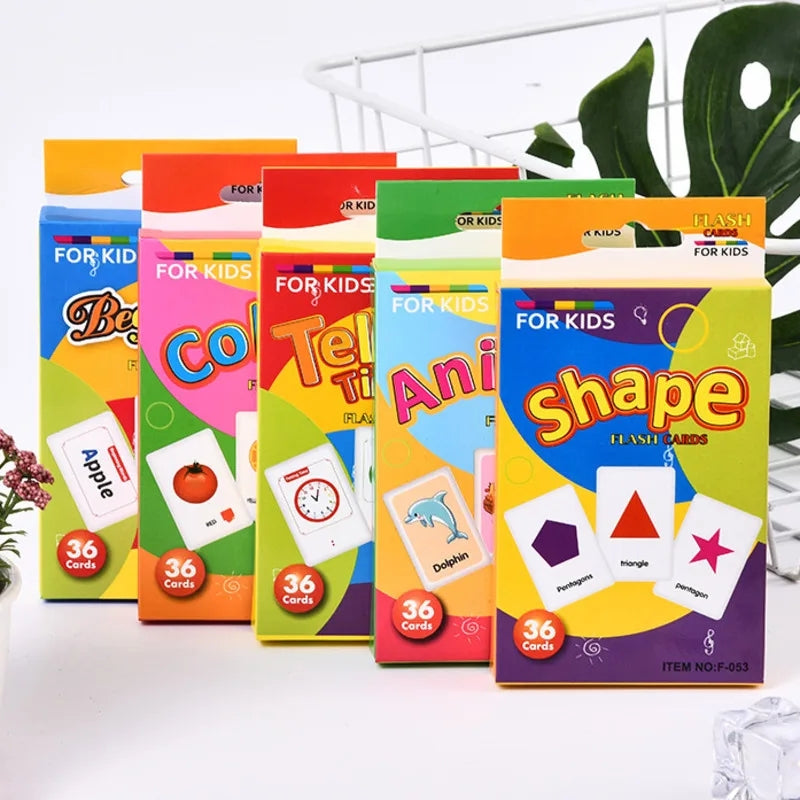 Educational High Quality Learning Flash Cards For Kids-36 pcs