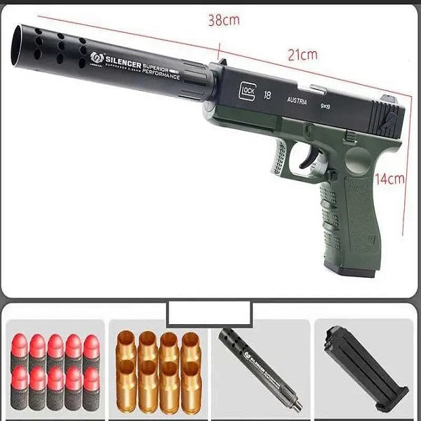 Glock Realistic Pistol With Soft Rubber Bullet
