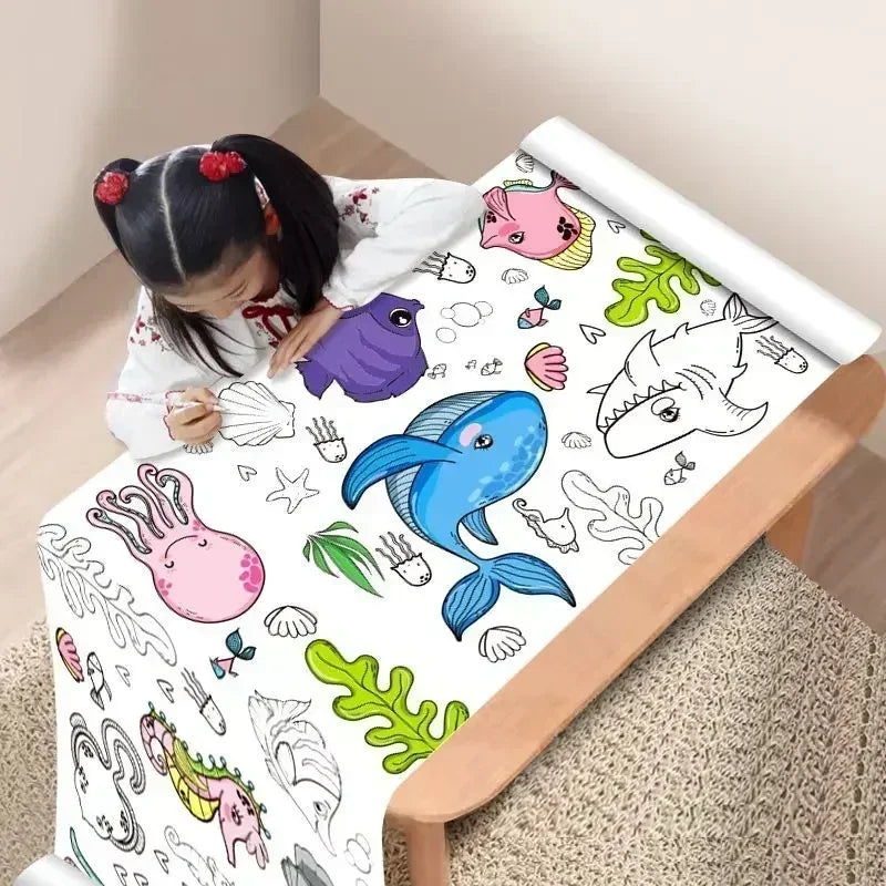 Doodle Art Coloring Activity Jumbo Roll For Kids