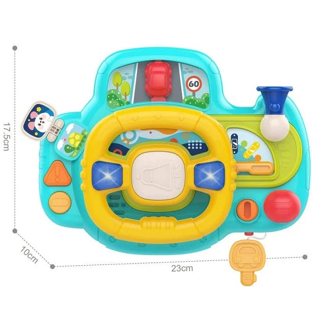 Musical Car Steering Huanger Wheel Pretend Play Set With Lights