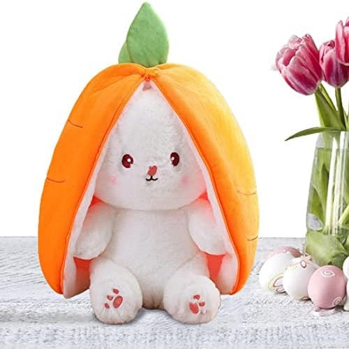 Cute Reversible Stuffed Carrot Floppy Ear Rabbit