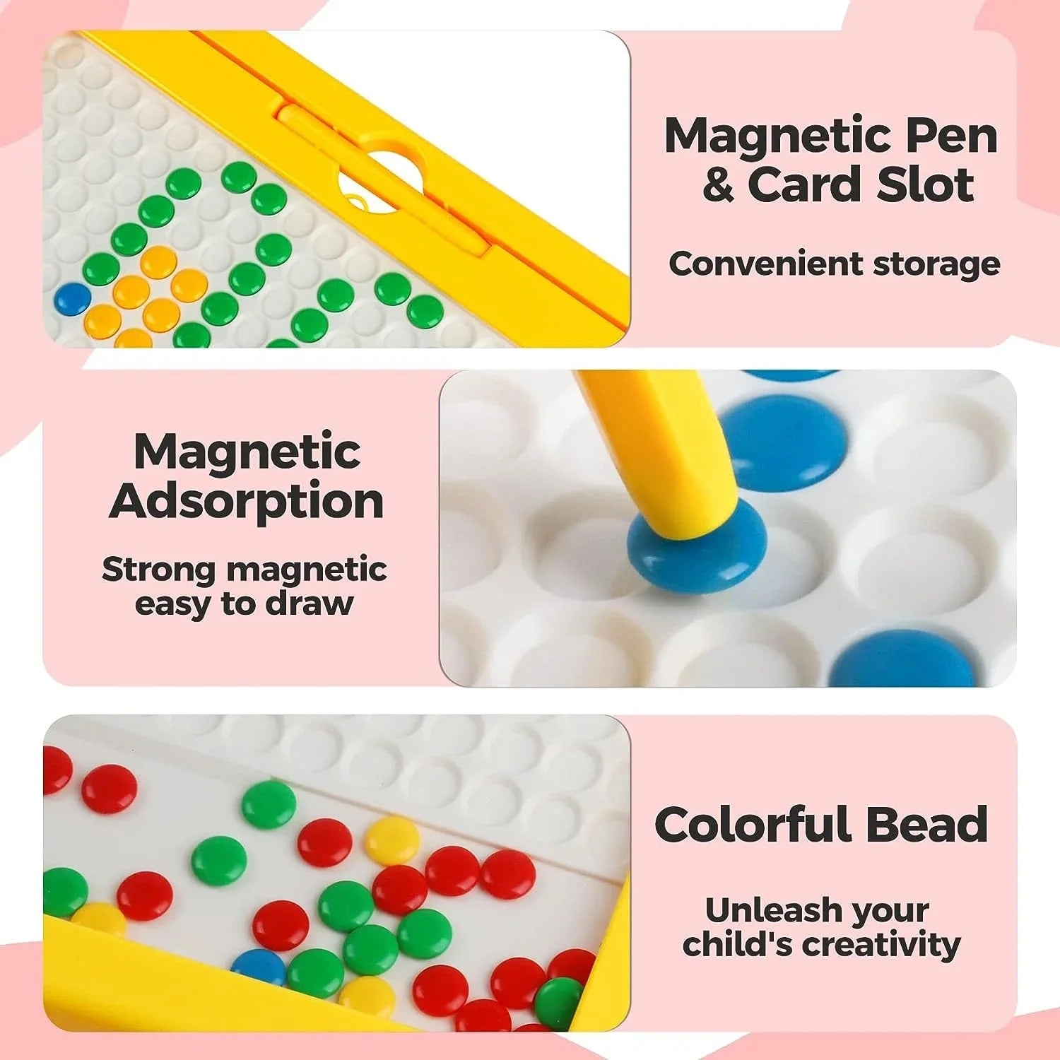 Magnetic Drawing Multicolour Bean Board