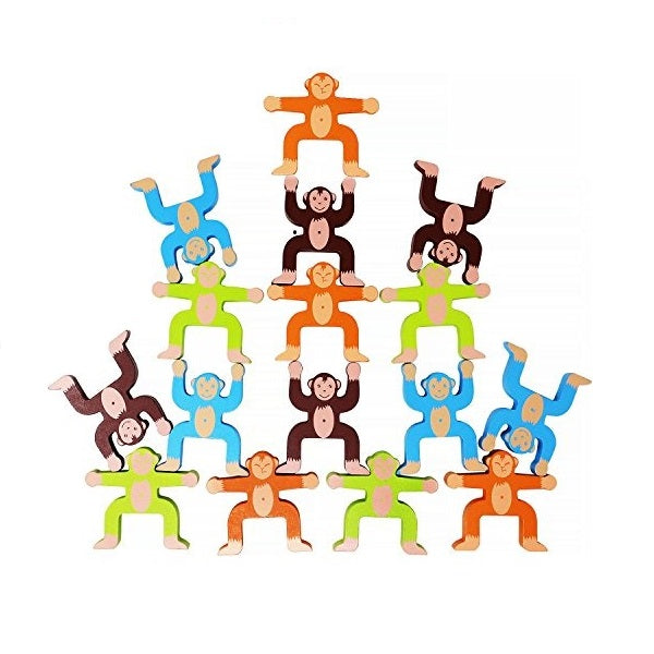 Multicolor Balancing Monkey Building Blocks Activity Play Set