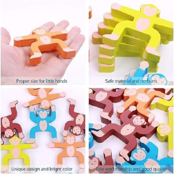 Multicolor Balancing Monkey Building Blocks Activity Play Set