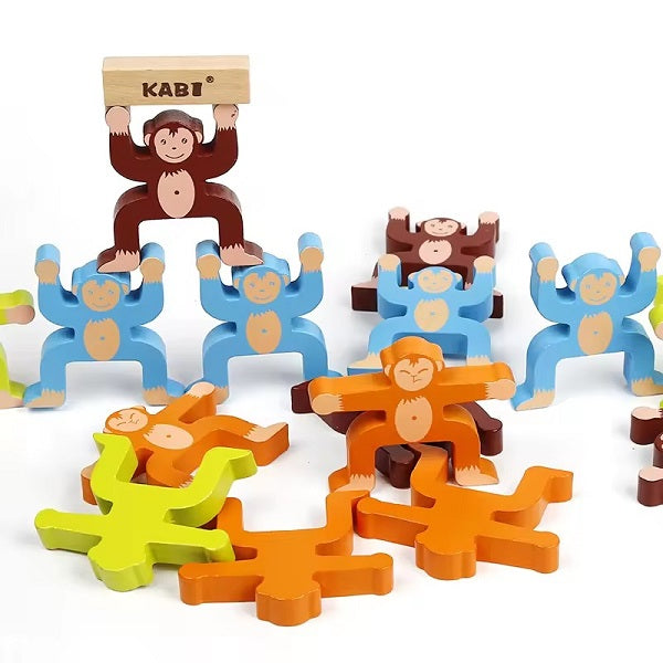 Multicolor Balancing Monkey Building Blocks Activity Play Set