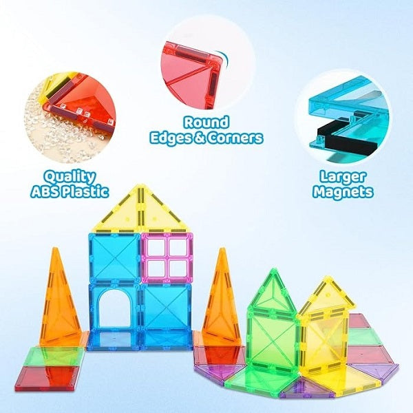 Multicolours Tile Magnetic 3D Building Blocks 14 pcs