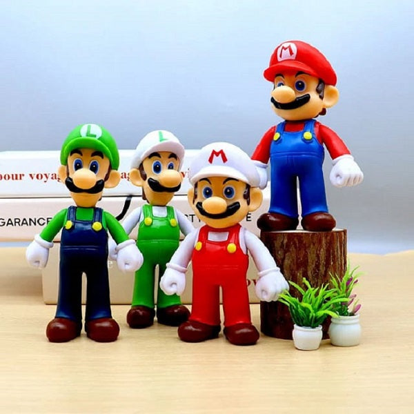 Super Mario Action Figures Set PEV Material-Pack Of 5