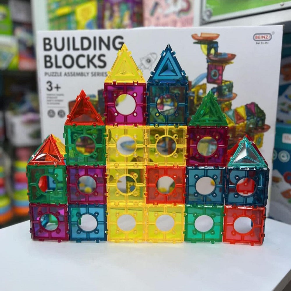 Multicolour Tile 3D Construction Building Blocks 36 Pcs