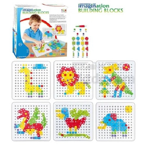 Creative Wallhanging Mosaic Construction 185 Pcs Set