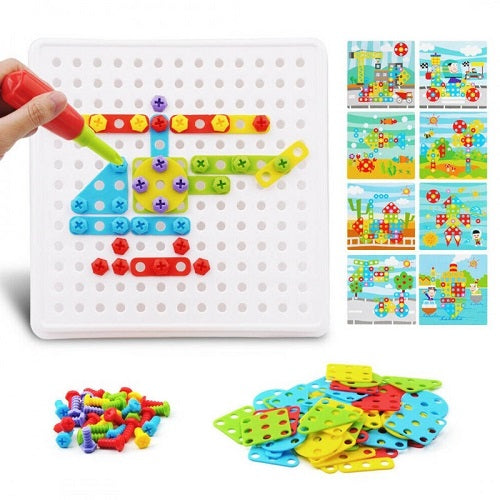 Creative Wallhanging Mosaic Construction 185 Pcs Set