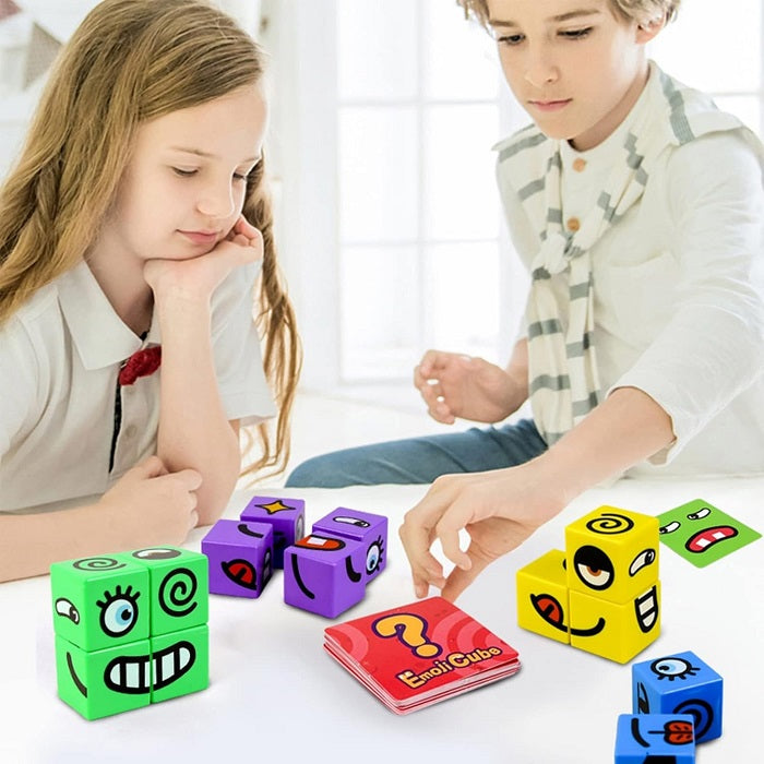 Face Changing Expression Cube Puzzle Blocks Challenge Game