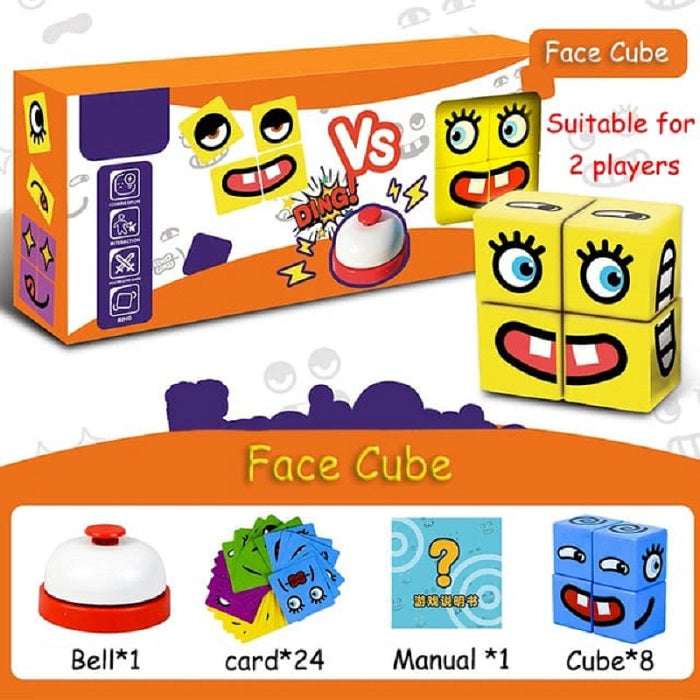 Face Changing Expression Cube Puzzle Blocks Challenge Game