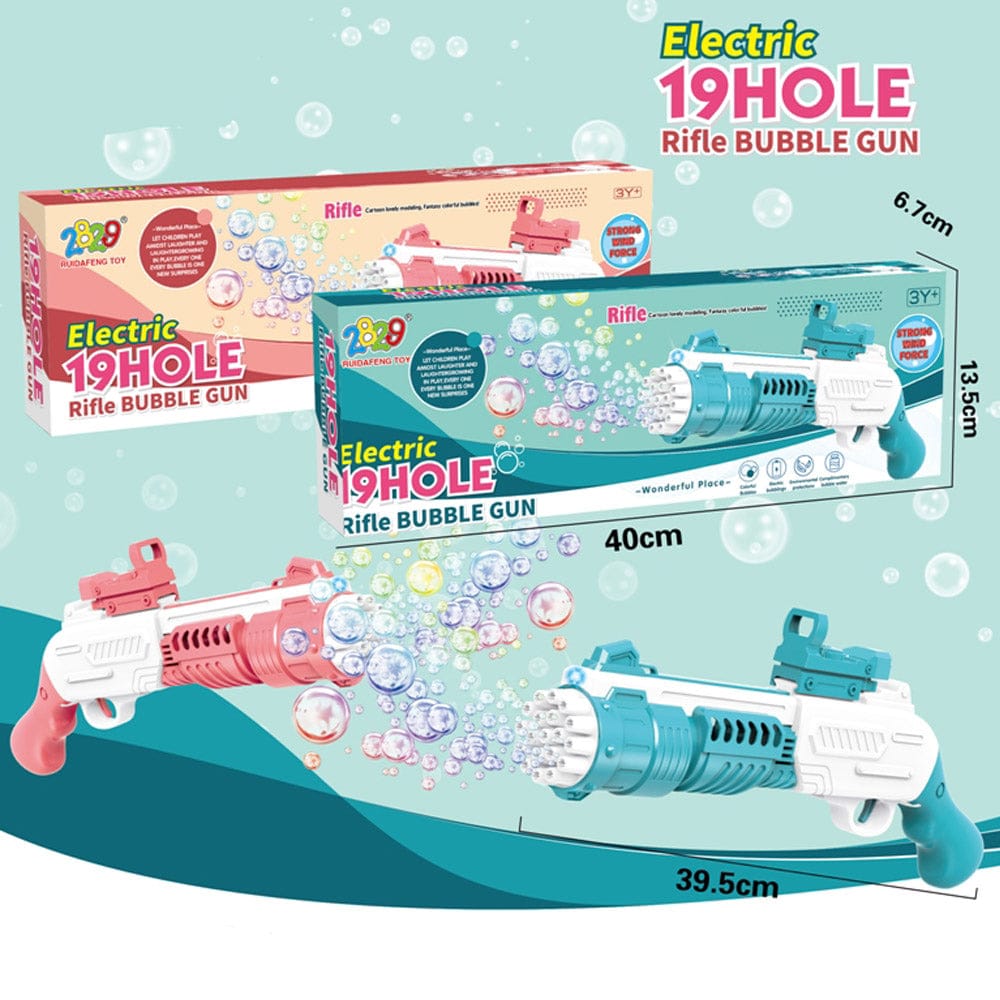 19 Holes Rifle Bubble Machine Massive Gattler Toy Gun