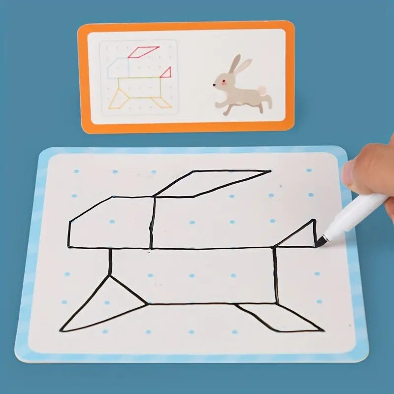 Wooden Nail Board Puzzle Multi-functional Creative Educational Toy