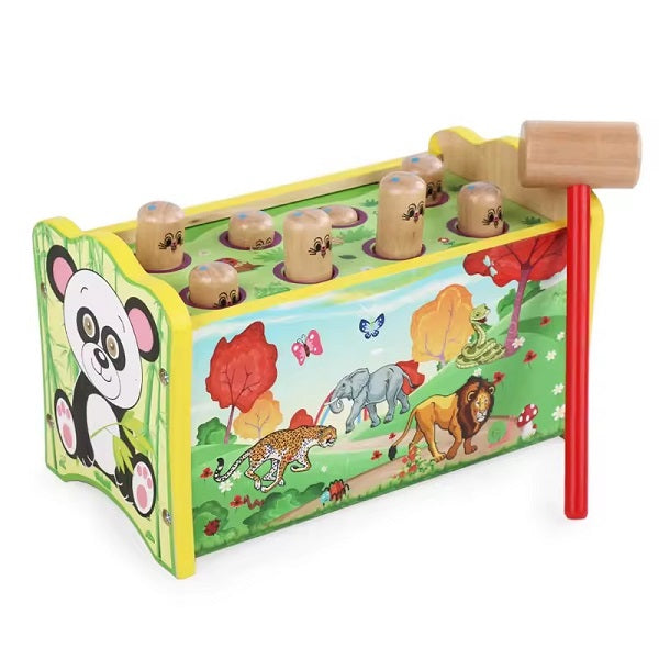 Wooden 2 IN 1 Hiting Hamster Pop Up Knocked With Xylophone