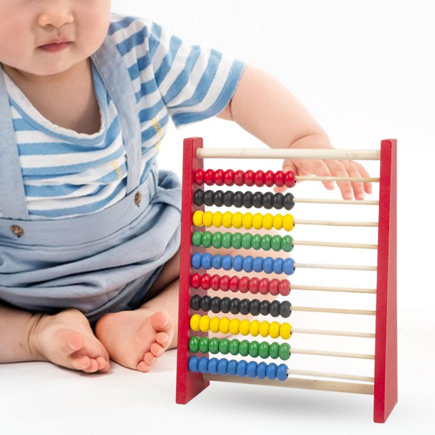Wooden Multicolour Beads Abacus Counting Rack Educational Toy