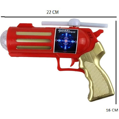 Musical Avengers Theme Toy Gun With Multicolours Lights & Fan