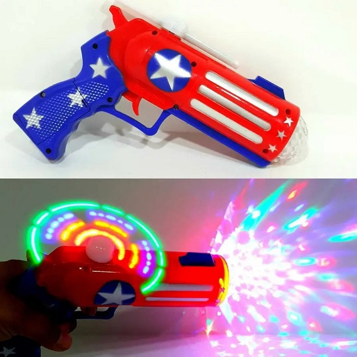 Musical Avengers Theme Toy Gun With Multicolours Lights & Fan