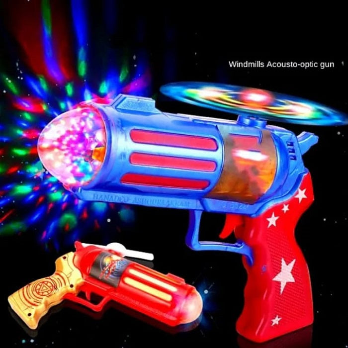 Musical Avengers Theme Toy Gun With Multicolours Lights & Fan