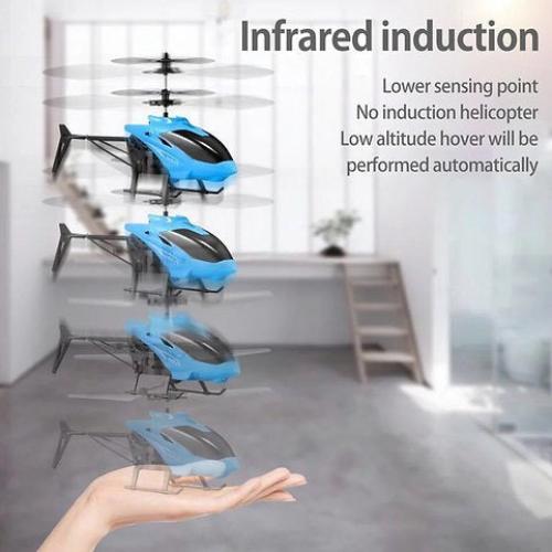 2 in 1 RC Helicopter With Light Rechargeable Activity Toy