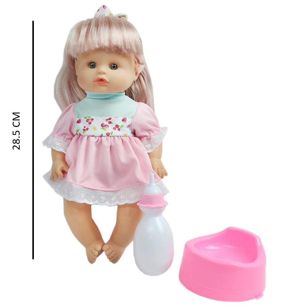 Lovely Baby Doll Set With Her Feeder and Accessories