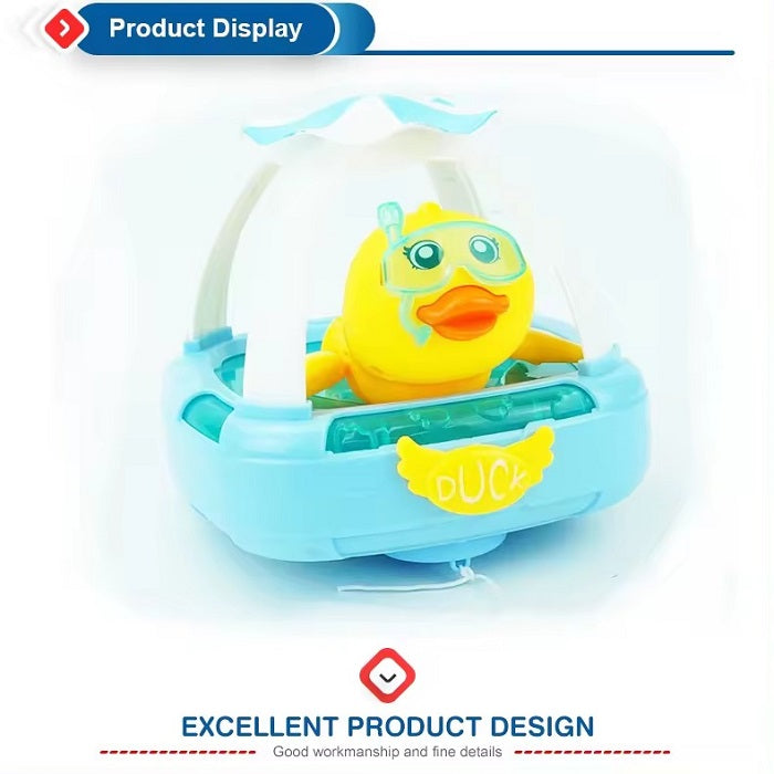 Cute Electric Duck With Lights & Music Bump & Go Action