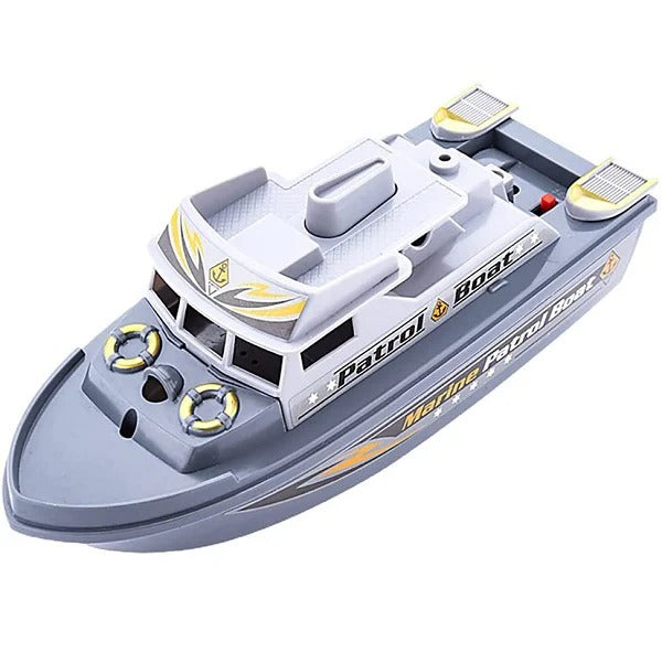 Electric Patrol Speed Boat with Lights & Music Activity Toy