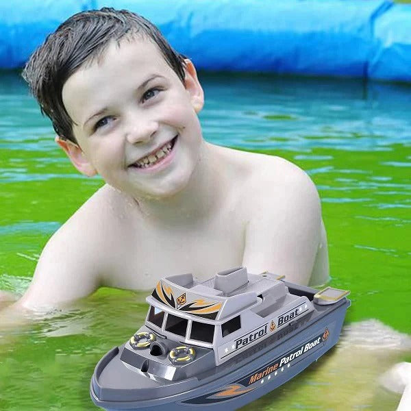 Electric Patrol Speed Boat with Lights & Music Activity Toy