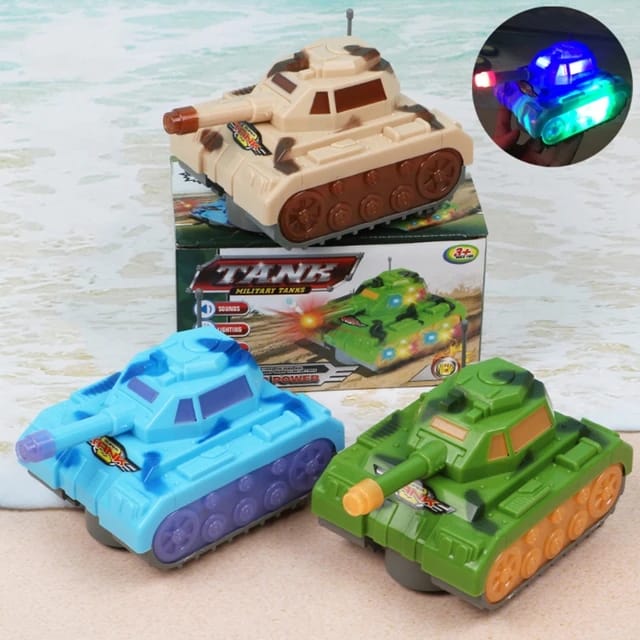 Musical Mini Electric Military Tank With Flashing Lights