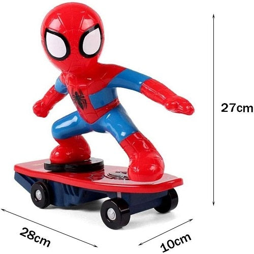 RC Spiderman Stunt Skateboard With 360˚ Rotation & Lights