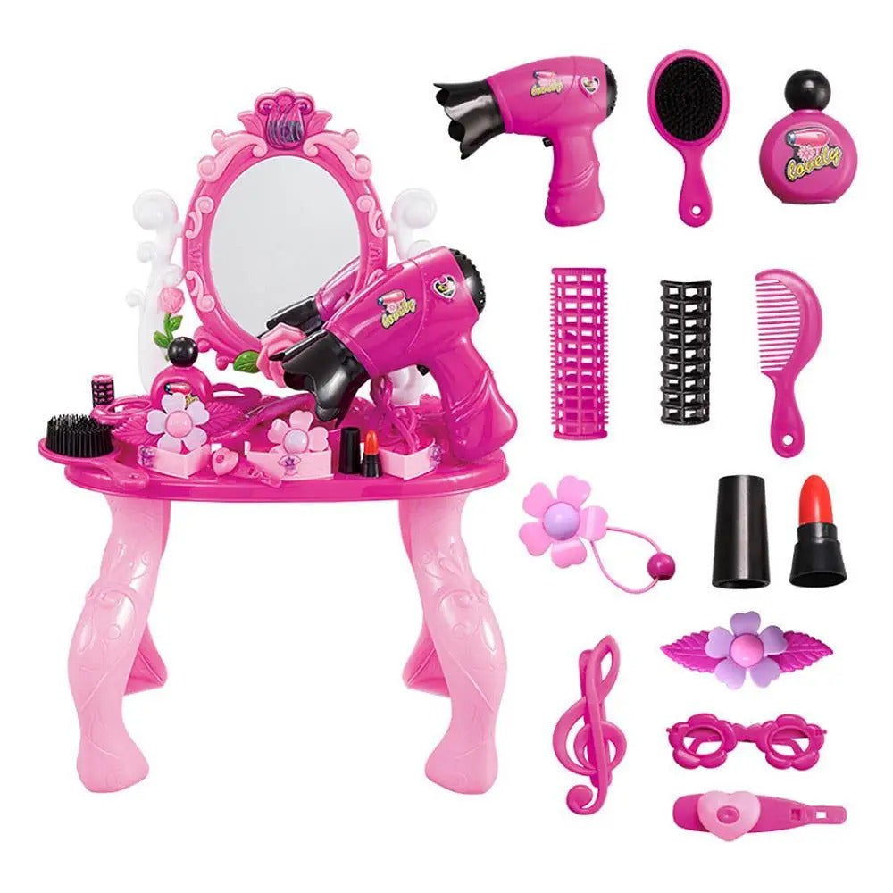 Fashion Beauty Dressing Table Pretend Play Set With Lights