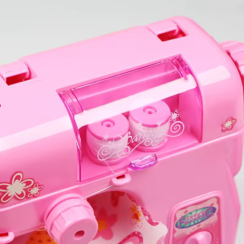 Fancy Pink Electric Sewing Machine Pretend Play Set Educational Toy