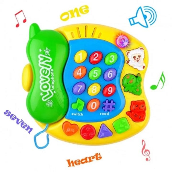 Musical Telephone With Flashing Lights & Animal Sounds