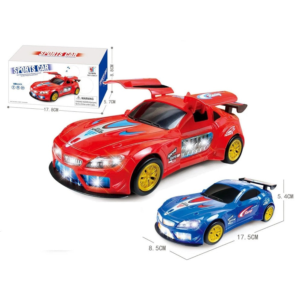 Musical Electric Sports Car With Flashing Lights Bump & Go Action