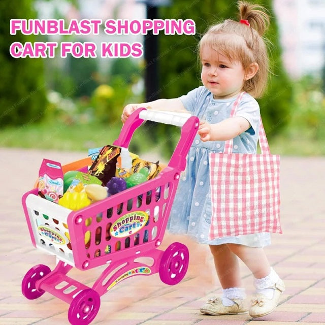 Home Super Market With Shopping Cart Playset 31 Pcs