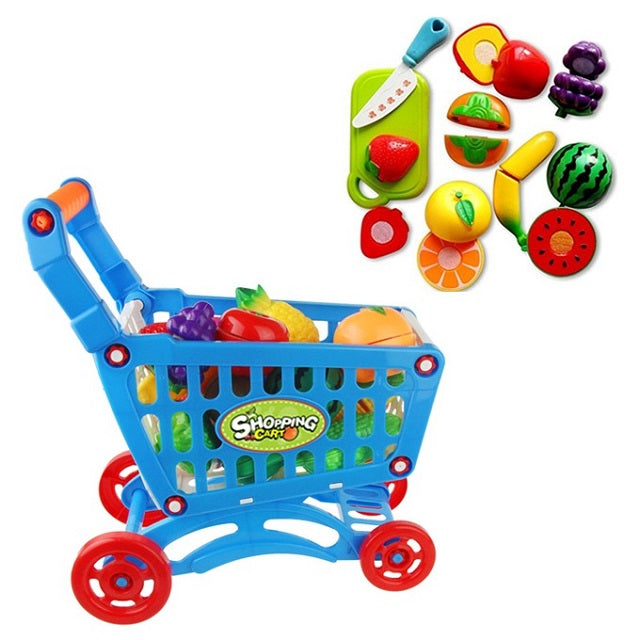 Home Super Market With Shopping Cart Playset 31 Pcs