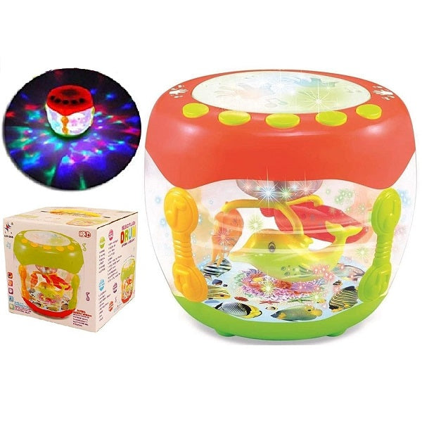 Electronic Musical Flash Drum With Lights & Aquarium