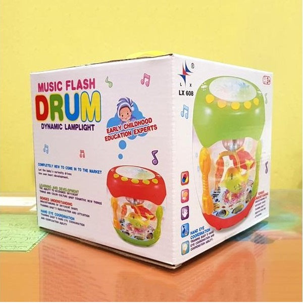 Electronic Musical Flash Drum With Lights & Aquarium