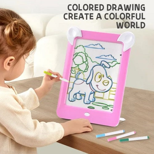 Magic Board 3d Colorful Lighting Up Drawing & Painting Pad