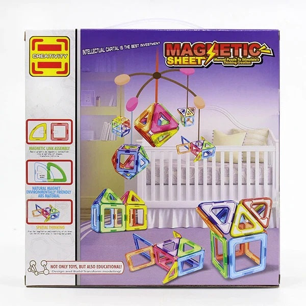 Multicolour Magnetic Sheet 3D Building Blocks 30 pcs