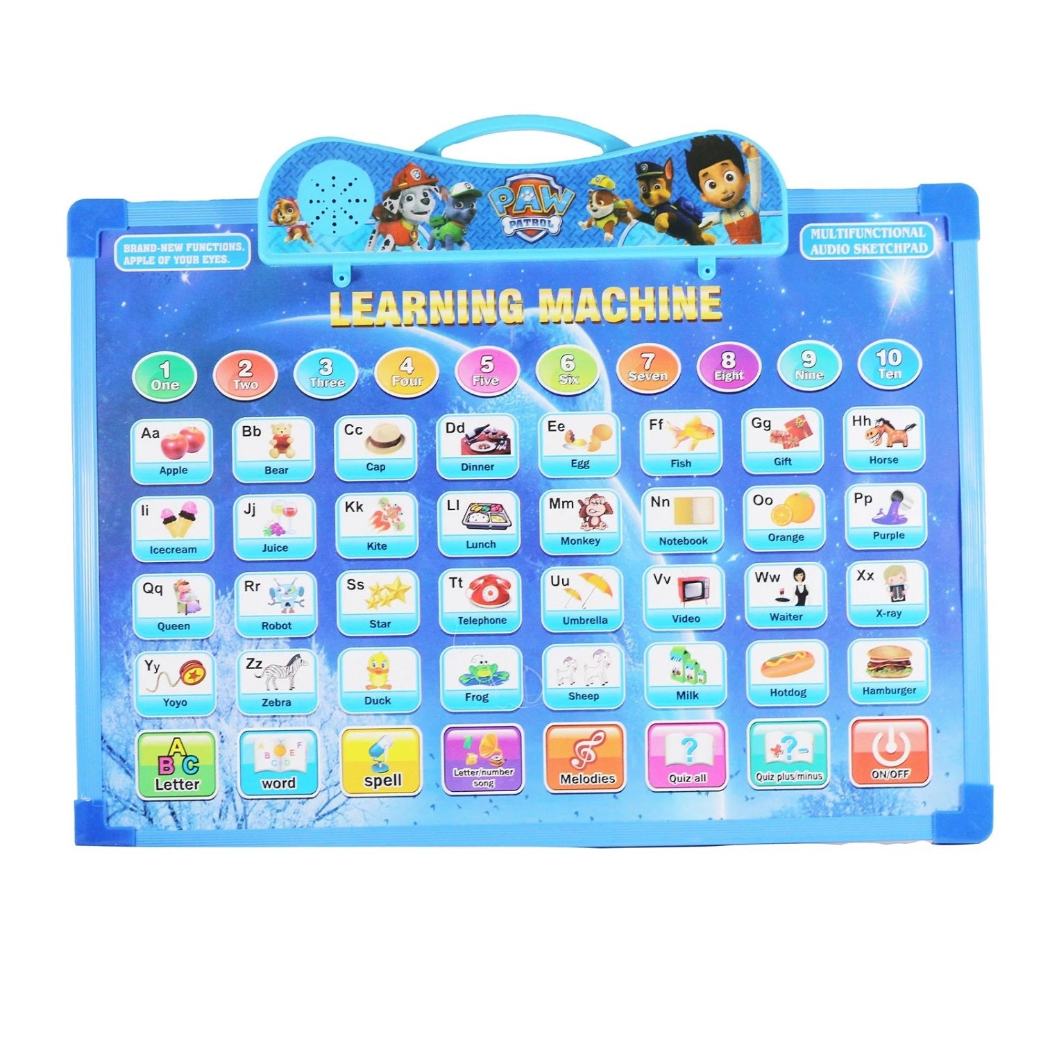 2 IN 1 Paw Patrol Themed Educational Learning Board