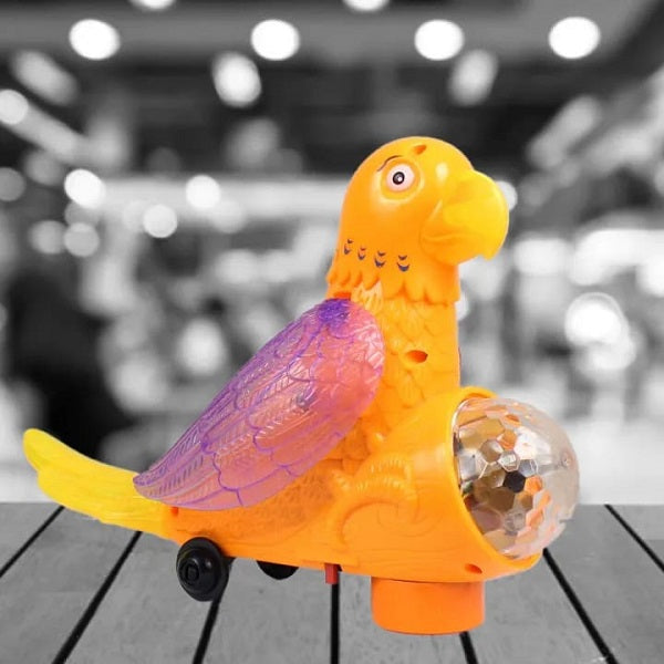 Musical Electric Parrot With Multicolour Flashing Lights